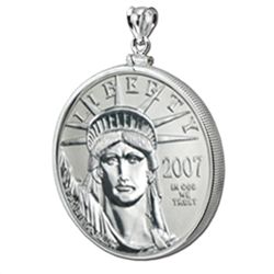 1/2 oz Platinum Eagle White Gold Pendant (Polish-ScrewT