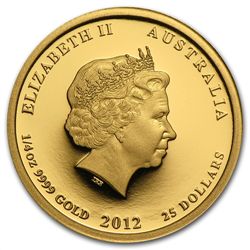 2012 1/4 oz Proof Gold Lunar Year of the Dragon (Series