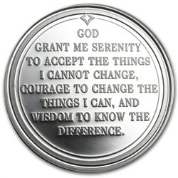 1 oz Serenity Prayer Silver Round (w/Box &amp; Capsule)