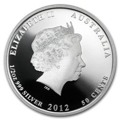 2012 1/2 oz Proof Silver Manta Ray - Sea Life II Series