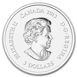 2013 1/4 oz Silver Canadian $3 Hummingbird &amp; Mornin