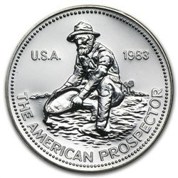 1983 (E) - 1 oz Engelhard Prospector Silver Round .999