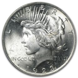 1922-1925 Peace Silver Dollar MS-64+ Plus PCGS