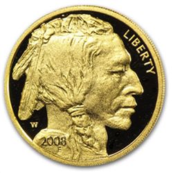 2008-W 1/4 oz Proof Gold Buffalo (w/Box &amp; CoA)