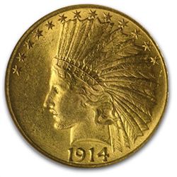 1914 $10 Indian Gold Eagle - MS-62 NGC