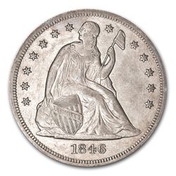1846 Liberty Seated Dollar - Extra Fine Details - Clean