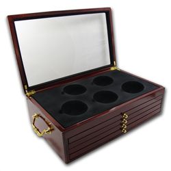 5-Tier Custom Wood Display Box for 25 - Coin ATB Set