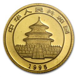 1995 (1/20 oz) Gold Chinese Pandas - Large Date (Sealed
