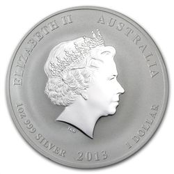 2013 1 oz Silver Year of the Snake Berlin World Money F