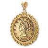 Image 1 : $10 Liberty Gold Eagle Pendant (Rope-ScrewTop Bezel)