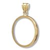 Image 1 : 14K Gold Prong Diamond-Cut Coin Bezel - 22 mm