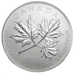 2011 1/2 oz Silver Canadian $10 Maple Leaf Forever SP-7