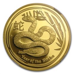 2013 1 oz Proof Gold Lunar Year of the Snake (SII) PF-7