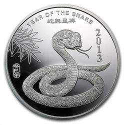 2 oz Year of the Snake Silver Round .999 Fine