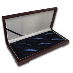 Hardwood 6-Coin Gift Box - 38mm