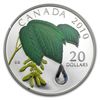 Image 1 : 2010 1 oz Silver Canadian Maple Leaf Crystal Raindrop (