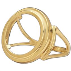 14k Gold Unique Cut Polished Ring (Prong)