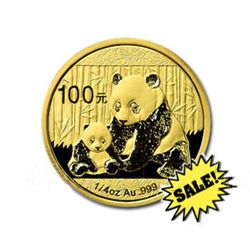 Chinese Gold Panda Quarter Ounce 2012