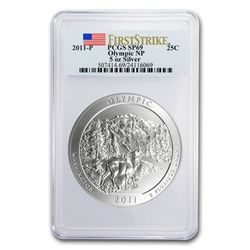 2011-P 5 oz Silver ATB Olympic SP-69 First Strike PCGS