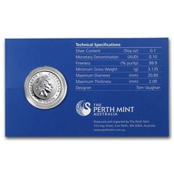 2013 1/10 oz Silver Australian Koala (In display card)