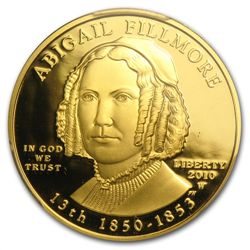 2010-W 1/2 oz Proof Gold Abigail Fillmore PR-69 DCAM (F