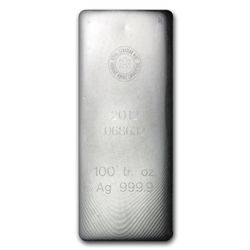 100 oz Royal Canadian Mint RCM .9999 Fine Silver Bar