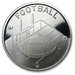 1 oz Football Silver Round (w/Gift Box &amp; Capsule)