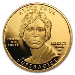 2012-W 1/2 oz Proof Gold Alice Paul (w/Box &amp; CoA)
