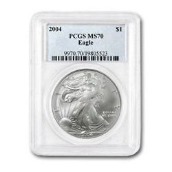 2004 1 oz Silver American Eagle MS-70 PCGS Registry Set