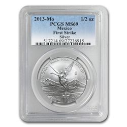2013 1/2 oz Silver Libertad MS-69 PCGS - First Strike