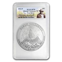 2012-P 5 oz Hawaii Volcanoes SP-70 PCGS Roosevelt Label