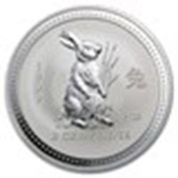 1999 2 oz Silver Lunar Year of the Rabbit (Series I)