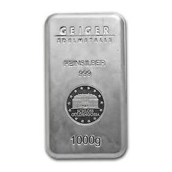 1000 gram Geiger Security Line Silver Bar (1 kilo)
