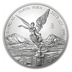 Mexican Silver Libertad 5 Ounce 2013