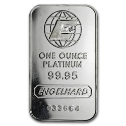 1 oz Engelhard Platinum Bar ('E' logo, No Assay) .9995