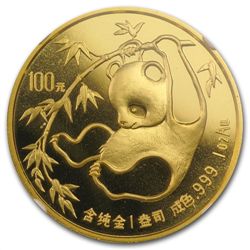 1985 1 oz Gold Chinese Panda MS-69 NGC
