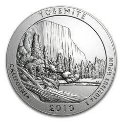 2010-P 5 oz Silver ATB Yosemite (w/box &amp; CoA)