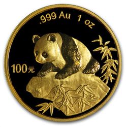 1999 1 oz Gold Chinese Panda MS-68 NGC - Large Date (No