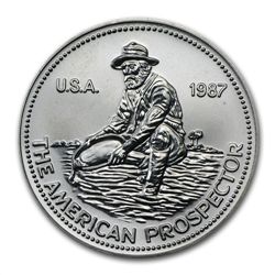 1987 (Eagle) - 1 oz Engelhard Prospector Silver Round .