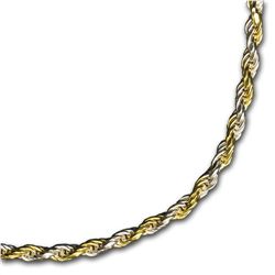 Diamond Cut Rope Sterling Silver Bi-Color Necklace - 20