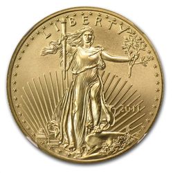 2011 1/2 oz Gold American Eagle MS-70 NGC