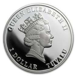 Tuvalu 2011 Proof Silver $1 Coral Protection - Pillar C