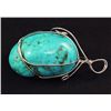 Image 2 : NATURAL 168.75CTW TURQUOISE WIRE WRAPPED PENDANT