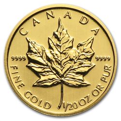 2013 1/20 oz Gold Canadian Maple Leaf