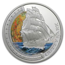 2012 1oz Proof Silver Cutty Sark - Ships that Changed t