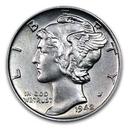 Mercury Dimes 50-Coin Roll (Brilliant Uncirculated) Ran