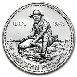 1984 (E) - 1 oz Engelhard Prospector Silver Round .999