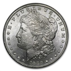 1880-CC Morgan Dollar - Reverse of 1878 - Brilliant Unc