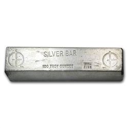 100 oz Omega M &amp; B Mining Silver Bar .999 Fine