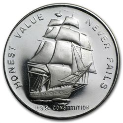 1 oz U.S.S. Constitution Ship Silver Round .999 Fine